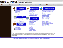 Tablet Screenshot of gregcklotz.com